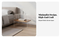 Nightstand Drawer Elegant Design Easy Mobility for Living Room