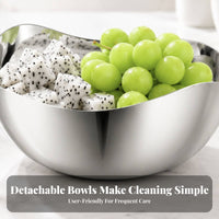 2 Pieces Scalloped Rim Stainless Steel Sauce Bowl Smooth Finish Stainless Steel Sauce Dish Small Portions Sauce Bowl Easy to Clean