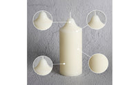 Soy Pillar Candles Ivory White Soy Soy-Based Material Candle Minimalist Unscented Candle for Minimalism Enthusiasts, Home Decor, Tabletop Styling