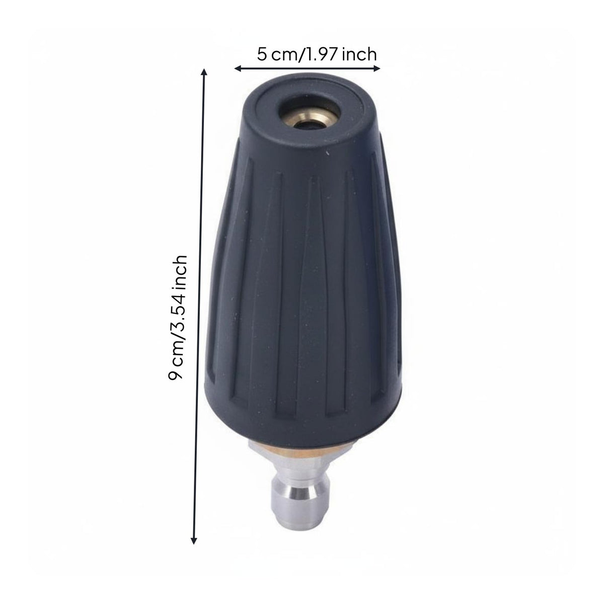Long-Lasting Ceramic Core Pressure Washer Turbo Nozzle 4000 PSI Rated Rotating Pressure Washer Nozzle Wear Resistant for Car Detailers