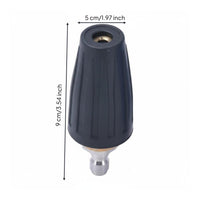 Long-Lasting Ceramic Core Pressure Washer Turbo Nozzle 4000 PSI Rated Rotating Pressure Washer Nozzle Wear Resistant for Car Detailers