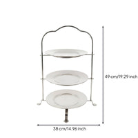 Dessert Display Stand with 3 Tiers Three-Tier silverTier Dessert Stand Freestanding for Hosts