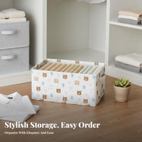 Fold-Flat Design Foldable Clothing Box with transparent panel Stackable Closet Organizer Large Capacity Fabric Bin particleresistant for Homeowners, Students, Families, Bedroom, Under Bed, Dorm Room, Attic