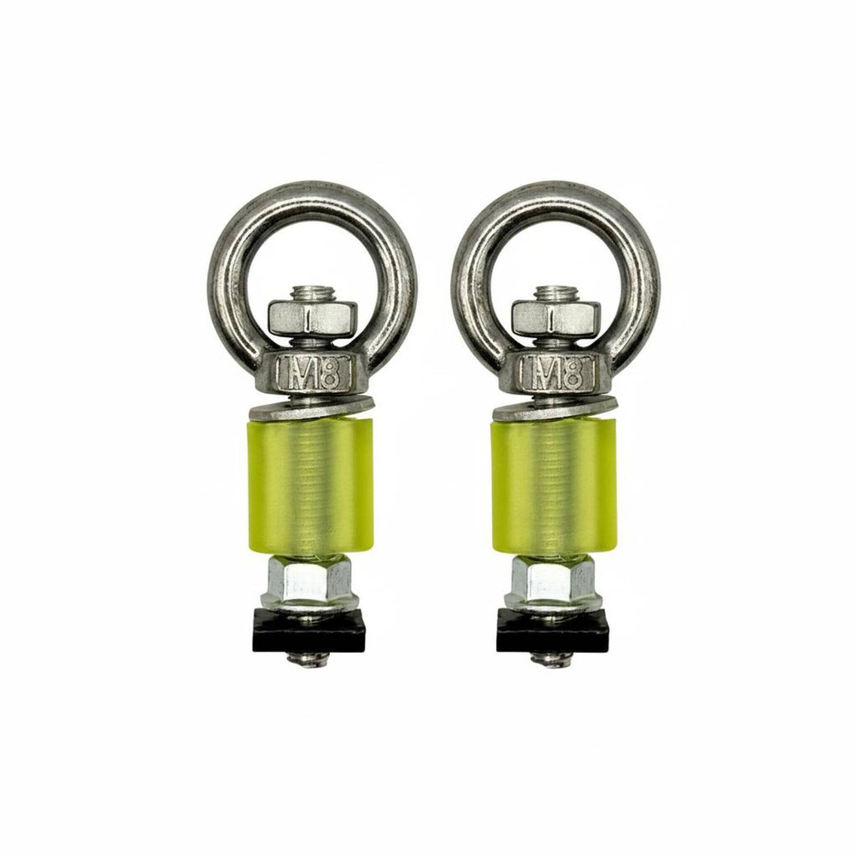 2 Pieces Tie down Rings with T Fasteners Heavy Duty Roof Rack Tie down Anchor Anti Rust T Channel Mounting Hardware for Rough Terrain Vehicle
