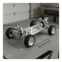 1/12 Scale RC Chassis Frame Easy Installation Metal RC Car Chassis Pre-Assembled 1/12 Scale Car Frame Kit for Rough Terrain