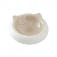 Colorful Options Cat Ear Bowl No-Spill Design Ceramic Cat Bowl Easy to Clean for Cats, Small Dogs, Kittens