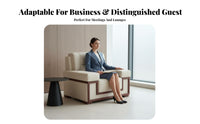 Ergonomic Design Single-Seat Business Armchair High-Density Foam Reception Sofa Long-Lasting Support Office Furniture Breathable Upholstery for Official Officials, Clients, Professionals, Meeting Room, Conference Hall, Bedroom