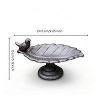 Cast Metal Avian Feeder Freestanding Bird Feeder with Pedestal Sturdy for Gardeners