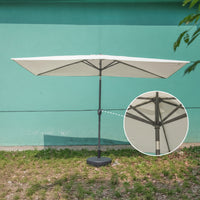 Rectangular Patio Umbrella Waterproof Rectangular Umbrella with Tilt Adjustable for Homeowners, Shop Owners, Garden, Balcony, Storefront
