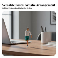 1/64 Scale Human Figure Realistic Details 1/64 Scale People Figurine Highly Detailed Resin Fitness Figurine for Collectors