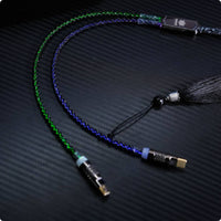 Keyboard Cable with Detachable Metal Aerospace Braided Keyboard Cable with Aerospace Connector for Users