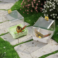 Large Space Splash-Proof Parrot Bath Easy to Clean Parrot Shower Tub High Clarity Hanging Bird Bath Container