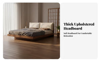 Solid Wood Levitating Bed Space-Saving Levitating Bed Frame Sturdy Construction Mattress Support for Simplicity Lovers, Couples, Guesthouse