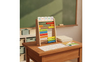 Arithmetic Learning Frame Preschool Bead Counting Frame with Cards Wooden Abacus Colorful Toy Hands-on for Preschoolers