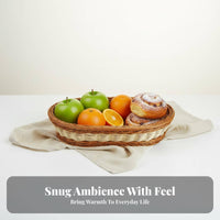 Imitation Rattan Fruit Bowl Decorative countertop Organizer adaptable