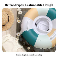 Child Water Seat Circle with Seat Korean Design Infant Swim Seat Float Retro Design Young Swimmer Play Circle for Infants, New Swimmers