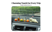 Cute Design Car Dashboard Cat Ornament Kawaii Car Screen Top Decoration 3D Stereoscopic for Center Console, Office Desk