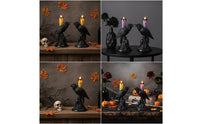 Crow Tabletop Lantern Flameless Night Light Dripping Decor for Tabletop Display
