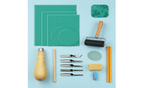 Stamp Carving Kit Handmade Linocut Kit Compact for Home, School, Artists