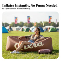 Wind-Inflated Lounger Portable Wind-Filled Recliner Lightweight wind-inflated lounger for event& travelers, Beach Lovers, Music concerts, Traveling, Picnics