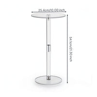 Acrylic Side Table Minimalist Clear Pedestal Table Furniture Sleek Small for Living Room, Bedroom