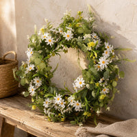 Artificial Flower Wreath Silk Flowers Door Wreath Bendable Branches Home Decor