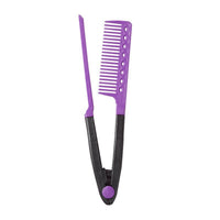 Fine Teeth V Shape Straight Comb Long Arm V-Shaped Hair Comb