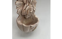 Catholic Holy Water Font with Cross Christian Holy Water Font Devotional Wall Pocket with Cross Sculpted for Prayer Corner, Entryway