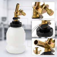 Handheld Fluid Filling Bottle Compact Bottle with Valve Translucent Dispenser for Mechanics, Garage