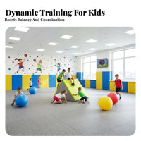 Anti-Slip Surface Kids Parkour Training Blocks Secure Hook-and-Loop Fasteners Kids Gymnastics Equipment Scratch-Resistant PVC Cover Soft Foam Obstacle Course Screen-Unrestricted Fun for Toddlers, Indoor, Kindergarten, School, Outdoor