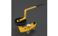 Non-Slip Handle Deck Board Straightening Tool Curved Arm Deck Board Straightener Contact Point Wheel Knurled Posts