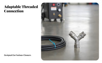 Stainless Steel Y-Shaped Connector Metal Body Three-Way Connector Pressure Washer Adapter Sturdy