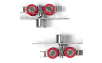 Oval Mounting Plate Sliding Door Roller Slim-Line Ball-Bearing Roller Assembly Silver Finish Window Sliding Wheel Screw Holes