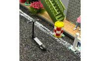 Diorama Prop Resin Miniature Collectible Model with Textured Footboard for Dioramas, Tabletop Displays