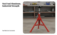Spinning Head Pipe Stand High Load Capacity Sturdy Duty Pipe Stand Sturdy Duty Tube Holder Stable Support Long-Lasting Steel