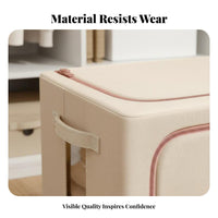 Foldable Framed Container Foldable Framed clear paneled container particle-proof resistant for Moving, Adults
