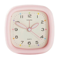 Non-Ticking Analog Alarm Clock Silent Quartz Alarm Clock Easy-to-Read Compact for Children, Students, Heavy Sleepers, Nightstand, Bedroom, Desk