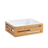 Display Tray Stand Faux-Porcelain Wood Tray Stand Low Profile Party Tableware for Salad Service