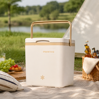 Cooler Box Fishing Outdoor Camping 14L Beige Thick High Insulation 3-Layer Structure PU Foam