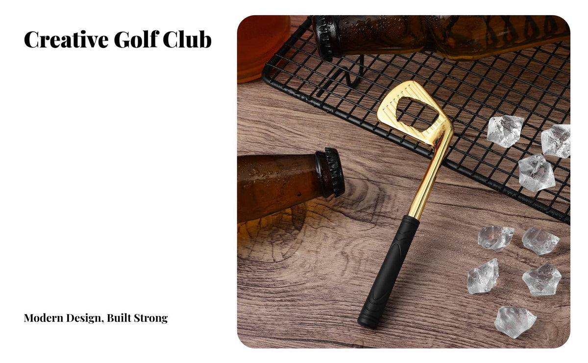 Golf Club Bottle Opener Novelty Gift Golf Club Cap Remover Sporty and Decorative Bar Accessory for Party Hosts, Men, Parties, Watching Sports, Camping