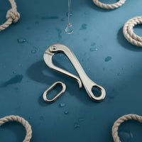 Coiled-Loaded Stainless Steel Release Hook Rust Resistant Quick Release Hook Heavy-Duty Marine Hardware Long-Lasting for Boating, Sailing