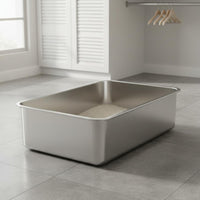 Extra Large Large-Capacity Cat Litter Tray Easy to Clean Stainless Steel Litter Tray Non Pet Supplies