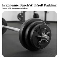 Weight Bench and Squat Rack Set Heavy Duty Weight Bench with Squat Rack Thickened Padding Strength Training Equipment for Weightlifters, Bodybuilders