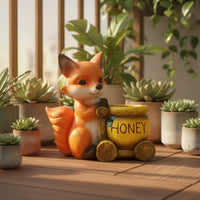 Creature Planter Animal-Shaped Creature Flower Pot Adorable Planter with a Honey Pot for Gardeners, Patio