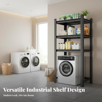 Large Capacity over the Washer Storage Rack Strong Load-Bearing over the Washer Shelf Heavy Duty Washing Machine Space Saver Shelf Easy Assembly for Balcony, Kitchen, Bathroom
