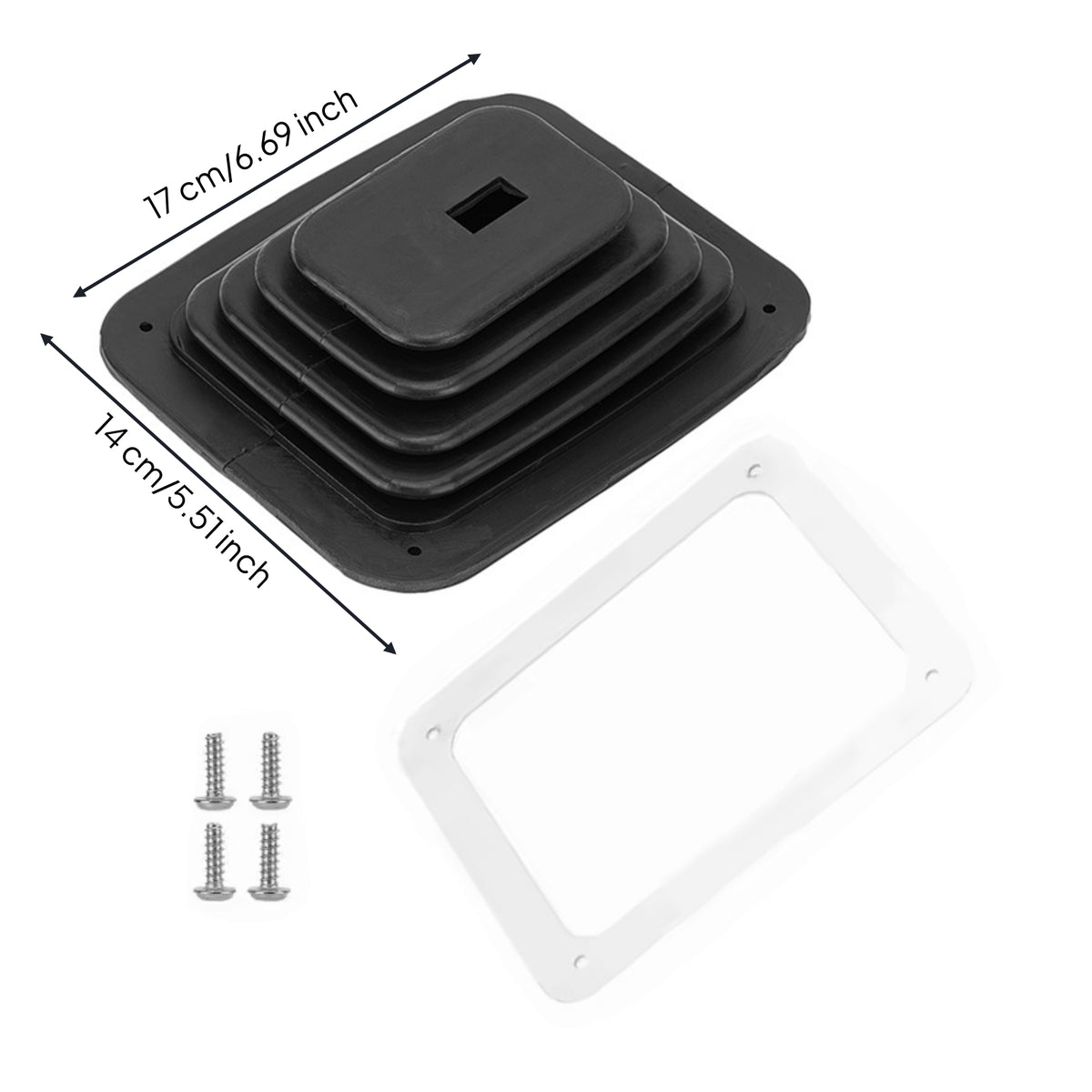 Gearbox Lever Dust Cover Dustproof Lever Cover with Frame Long-Lasting Wear-Resistant for Car DIYers