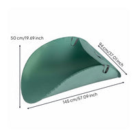 Garden Leaf Collection Bag Semicircular Foldable Leaf Bag Loop Handles Reusable Yard Waste Container