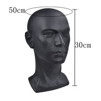 Long-Lasting PVC Material Male Mannequin Head Stable Base Hairpiece Display Stand for Studio