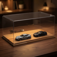 1:18 Scale High Transparency PVC Dust Cover Acrylic Display Case for Model Cars Garage Display Rack