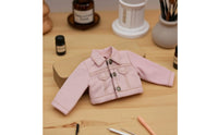 Miniature Doll Denim Jacket Long-Sleeve Doll Jacket Casual Clothing Stylish for Dollhouse Display